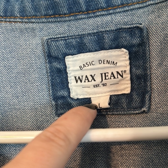Wax Jean jacket size large - Picture 2 of 5